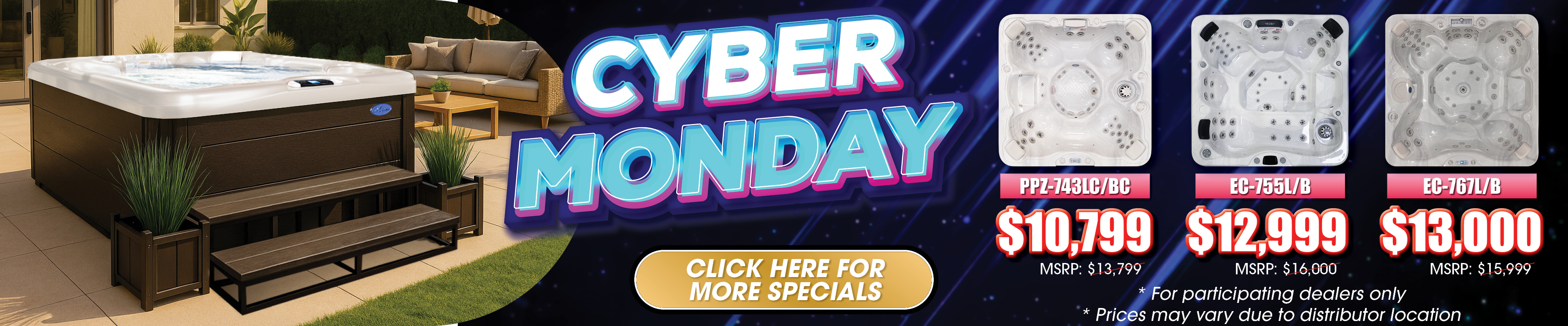 Calspas hot tub being used in a family setting - Glendale