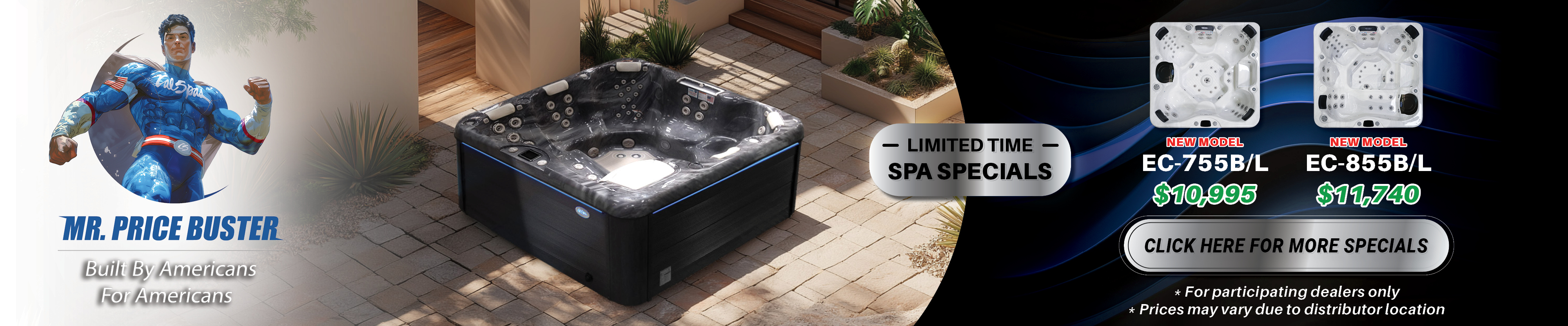 Calspas hot tub being used in a family setting - Glendale